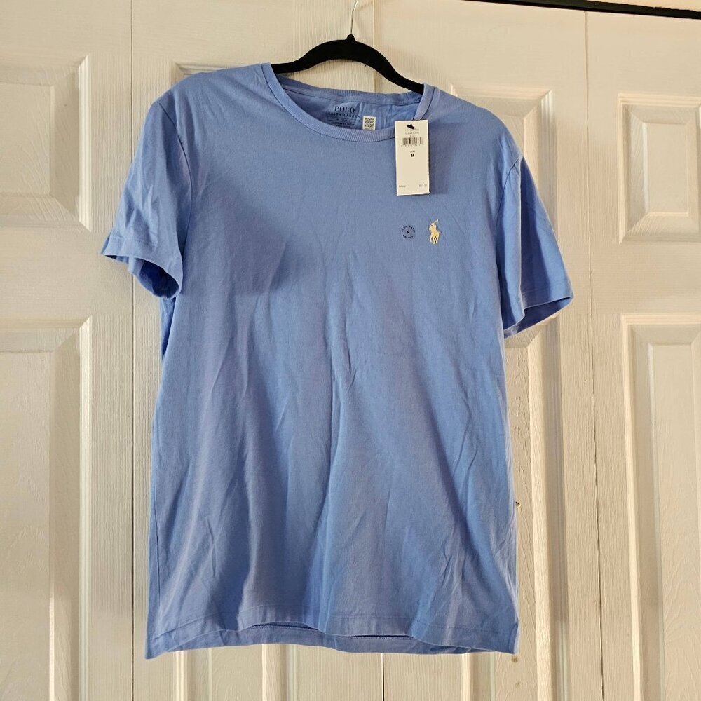 NWT Polo Ralph Lauren Men's Blue Short Sleeve Custom Slim Fit Tee Size M - Picture 5 of 12